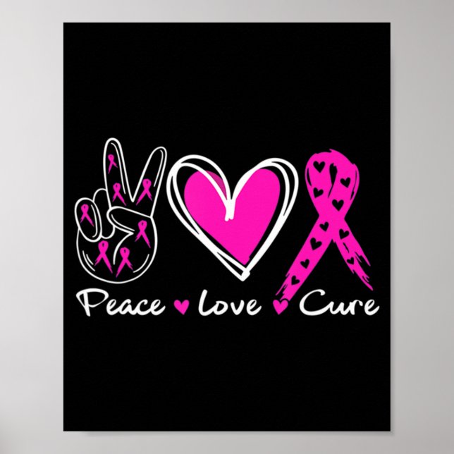 Poster Cancer Mama Consciência Figurino Paz Rosa L (Frente)