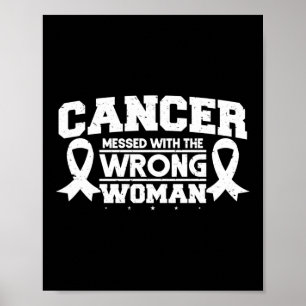 Poster Cancer Mensado Com O Cancer Pulmonar Da Mulher Err