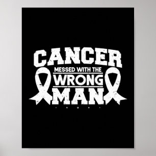 Poster Cancer Mensado Com O Cancer Pulmonar Do Homem Erra