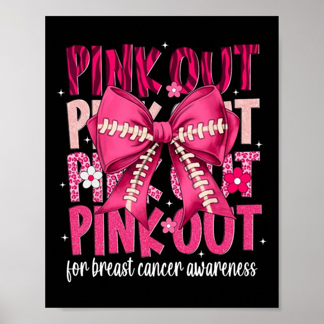 Poster Cancer Mês de Pé-rosa Arco M (Frente)