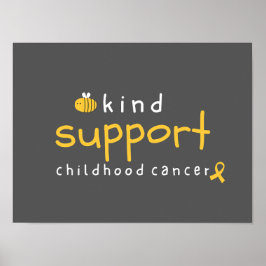 Poster cancer para crianças seja gentil com suporte a Pos