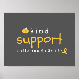 Poster cancer para crianças seja gentil com suporte a Pos