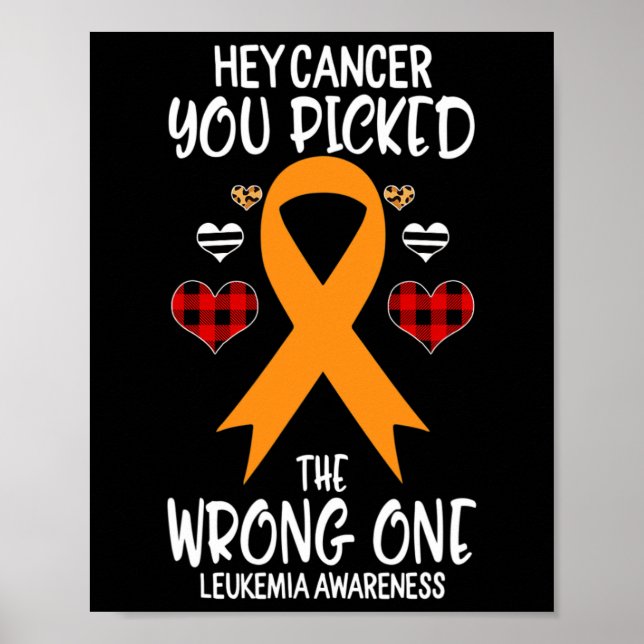 Poster Cancer Que Você Pegou A Consciência Errada Da Leuc (Frente)