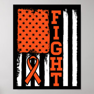 Poster Cancer Sanguíneo Leucemia Luta Contra Bandeira - A