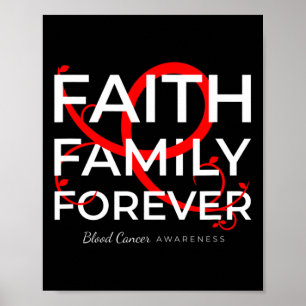 Poster Cancer Sanguíneo Sensibilização Família Fé de Fita