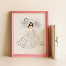 Poster Cancer Zodiac Illustration – Hand Drawn