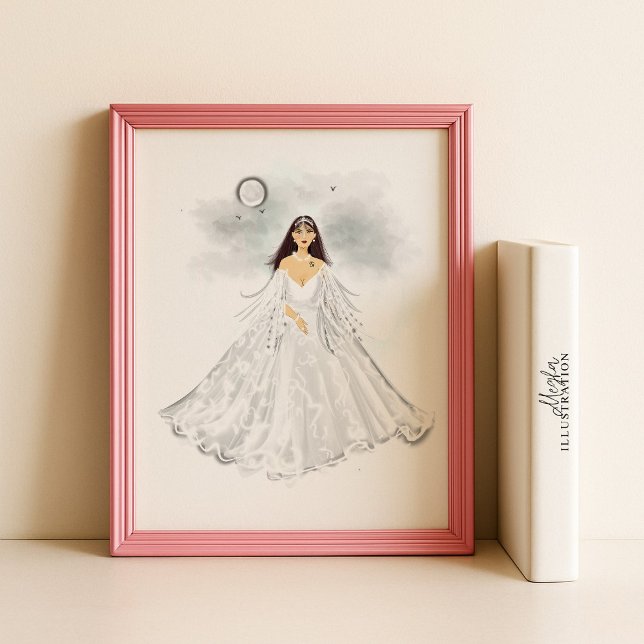 Poster Cancer Zodiac Illustration – Hand Drawn (Criador carregado)