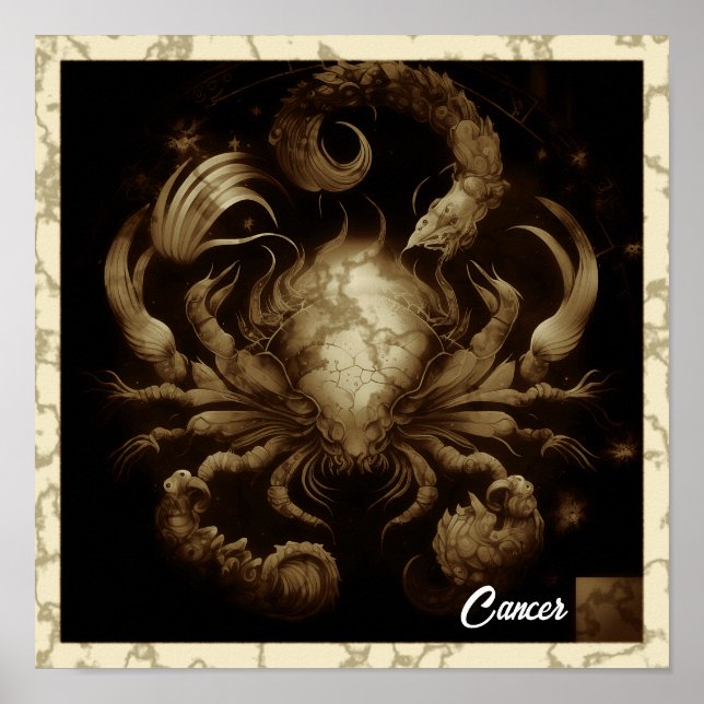 Poster Cancer - Zodiac - Sinal Wall Art (Frente)