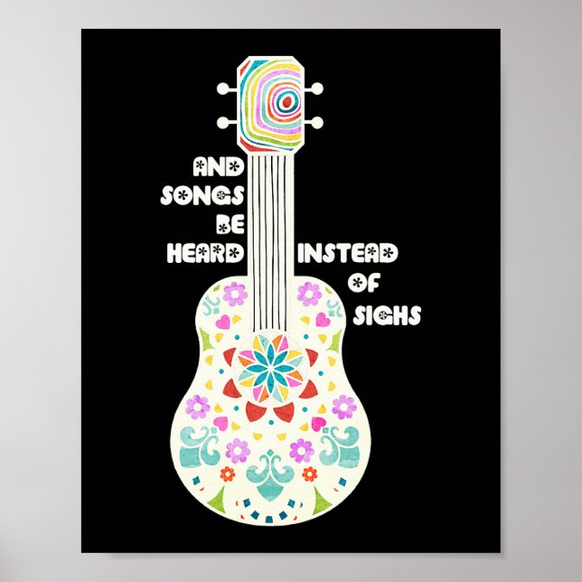 Poster Canções a Serem Ouvidas Palavras De Teatro Musical (Frente)