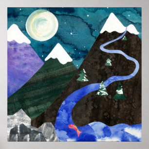 Poster Canções Noturnas de Mountain Stream