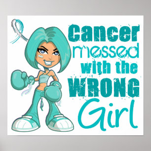 Póster Cancro do colo do útero sujado com menina errada