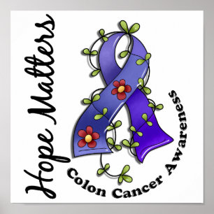 Póster Cancro do cólon das matérias da esperança da fi