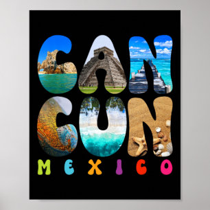 Poster Cancun México 2025 Vacation Beach Matching Family