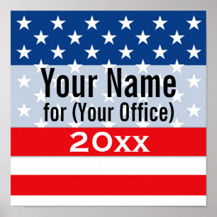 Poster Candidato impresso não-partidário da campanha