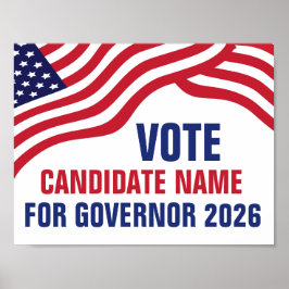 Poster Candidato Político Personalizado Campanha Eleitora
