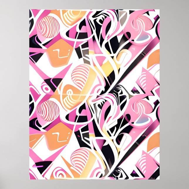 Poster Candied Moment of a Memphis Design (Frente)