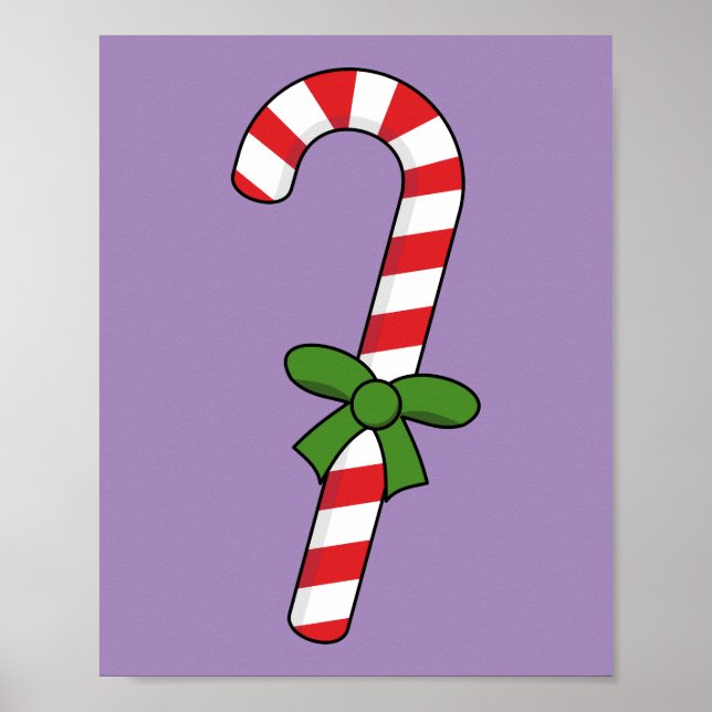 Poster Candy Cane com Faixa Verde (Frente)