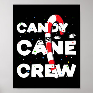 Poster Candy Cane Creme Diversão De Natal Dançando Ao Lon