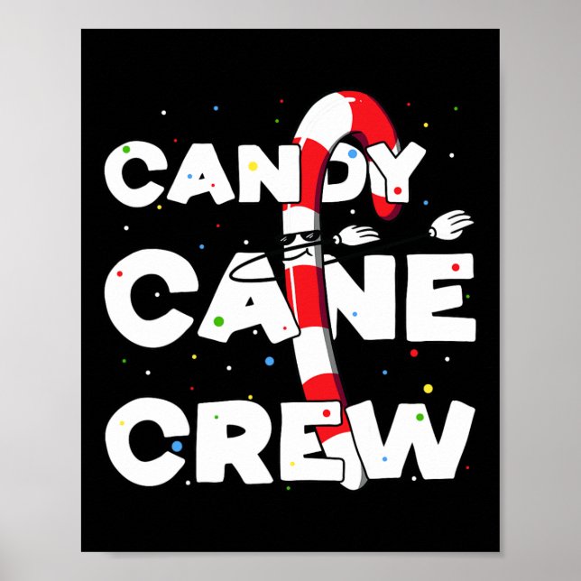 Poster Candy Cane Creme Diversão De Natal Dançando Ao Lon (Frente)