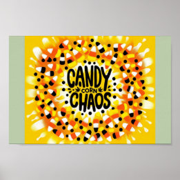 Poster Candy Chaos: Halloween Tie-Dye