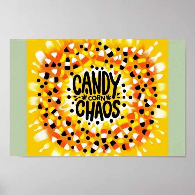 Poster Candy Chaos: Halloween Tie-Dye (Frente)