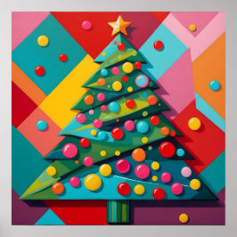 Poster Candy Colored  Pop Art Geometric Design of a Chris