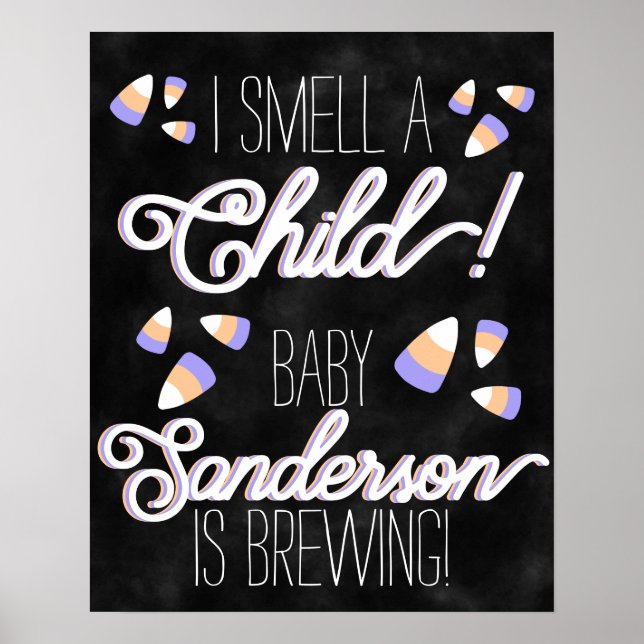 Poster Candy Corn "I Smell a Child" Personalizado (Frente)