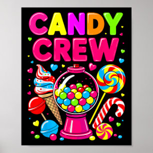 Poster Candy Land Candy Crew Docinho Candy Sq