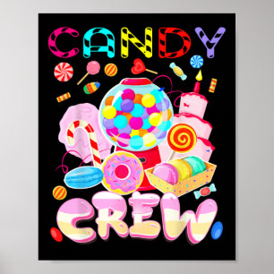Poster Candy Land Candy Crew Party Halloween Costumes Adu