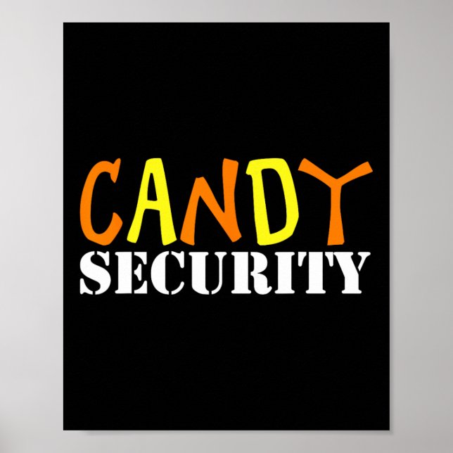 Poster Candy Security Easy Halloween Costume Para Adu Pre (Frente)