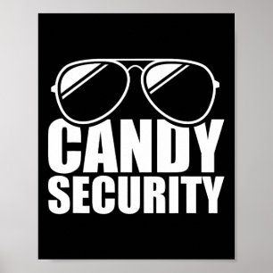 Poster Candy Security Engraçado Fácil Adulto de Figurino