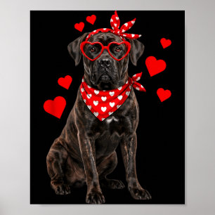 Poster Cane Corso Dia dos Namorados Amante de Cachorro Co