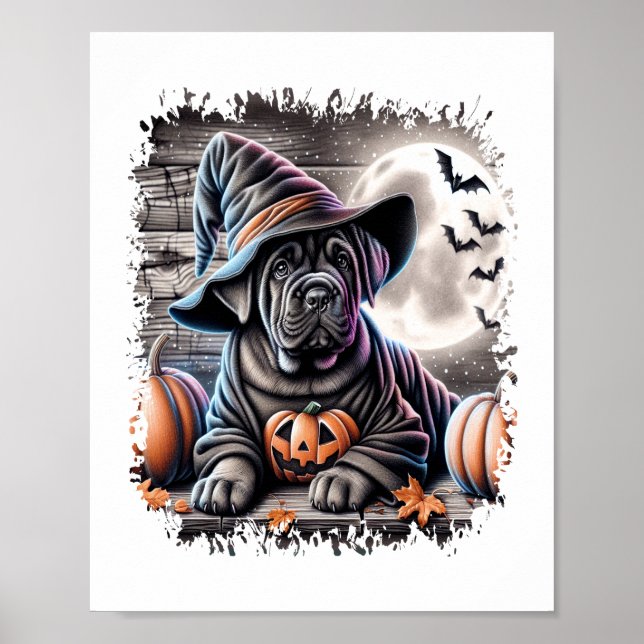 Poster Cane Corso Dog Halloween (Frente)