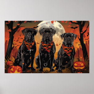 Poster Cane Corso Halloween Spooky