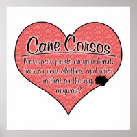 Cane Corso Pata Imprime Humor De Cachorro