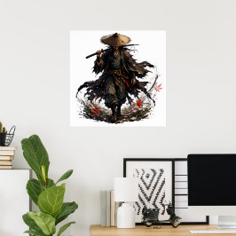 Poster Caneca do Ronin Errante Místico | Guerreiro Samura