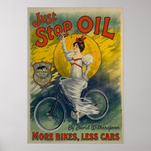 Poster Caneca Just Stop Oil Mais Bicicletas Menos Carros 