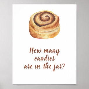 Poster Canela de freio - adivinha quantos doces estão no 