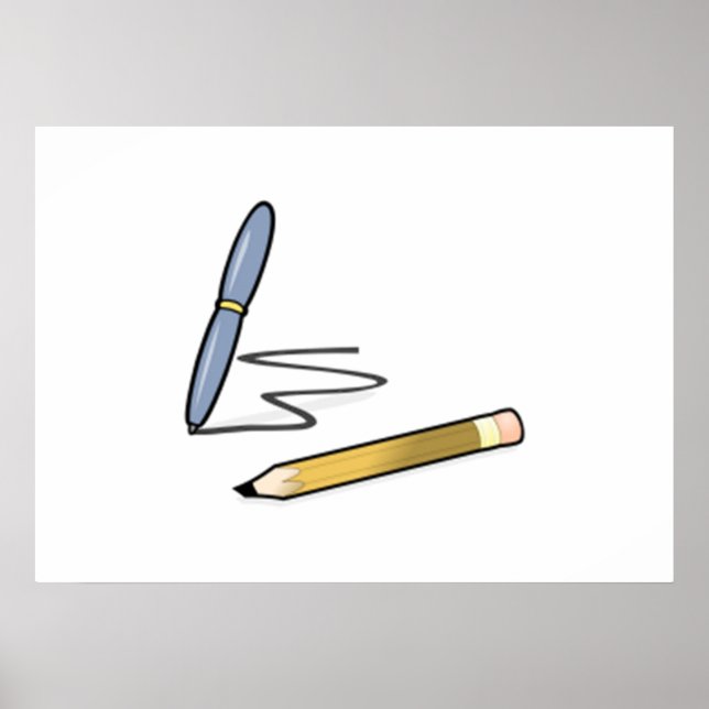 Póster Caneta e Lápis (Frente)