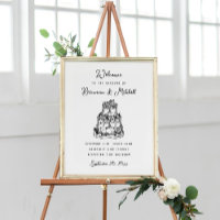 Caneta Tinta Whimsical Drawn Casamento de Bolo Bem