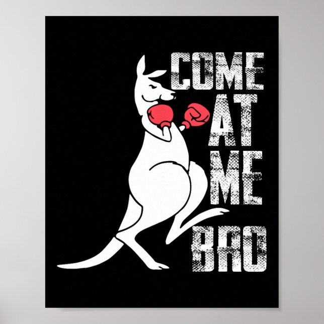 Poster Canguru Boxando Vem Pra Mim, Mano Pulando Kangaroo (Frente)