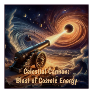 Póster Canhão Celestial: Explosão de Energia Cósmica