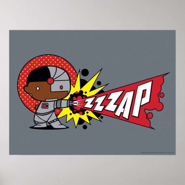 Póster Canhão Cibernético de Chibi Cyborg (Frente)