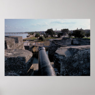 Poster Canhão no topo Castillo de San Marcos