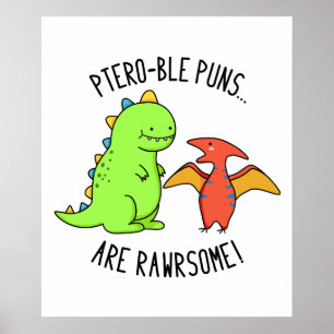 Poster Canhões De Ptero São Canhões De Dinossauro Cute
