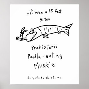Poster Caniche-Comendo Muskie