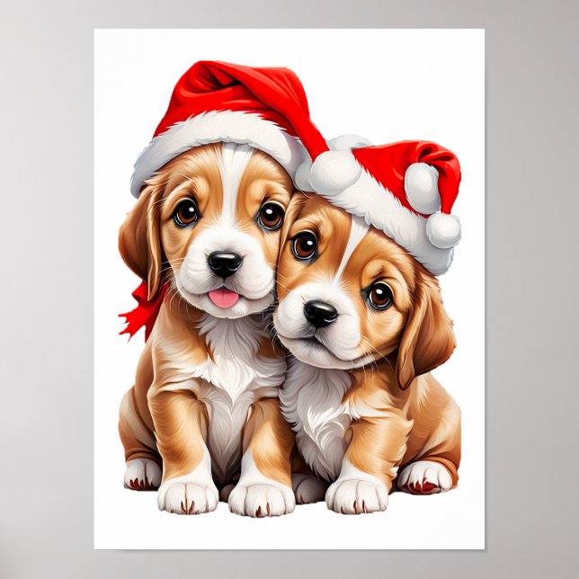 Poster Canina de Natal (Frente)