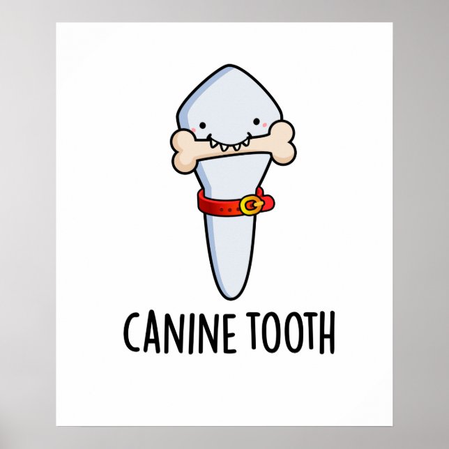 Poster Canine Dental Engraçado (Frente)