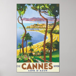 Póster Cannes Cote D' Azur