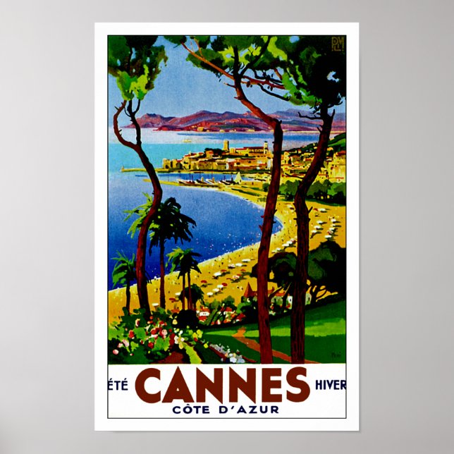 Póster Cannes ~ Cote d'Azur (Frente)